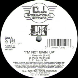 Joe Smooth - Im Not Givin Up (Deep Mix / Piano Mix / 7" Edit) / One Moment In Love (House Mix / Inst)