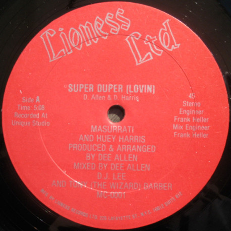 Masurrati And Huey Harris – Super Duper (Lovin) Vocal Mix / Instrumental  (Still In Shrinkwrap)