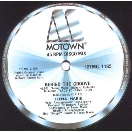 Teena Marie - Behind The Groove (Long Version) / Youre All The Boogie I Need (12" Vinyl Record)