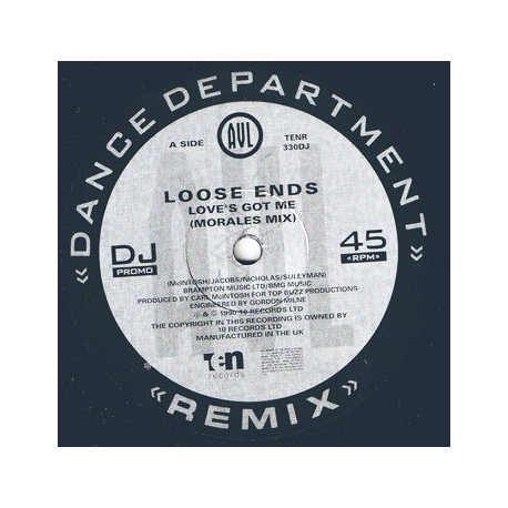 Loose Ends - Loves Got Me (David Morales Remix / Extended Version) / Feel The Vibe (Non LP Track) Vinyl Promo