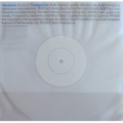 Electronic - Prodigal son (2 Harvey Mixes / Two Lone Swordsmen Inst / Inch Remix) 10" Vinyl Promo