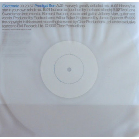Electronic - Prodigal son (2 Harvey Mixes / Two Lone Swordsmen Inst / Inch Remix) 10" Vinyl Promo