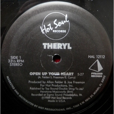 Theryl - Open Up Your Heart (Vocal / Instrumental) 12" Vinyl Record