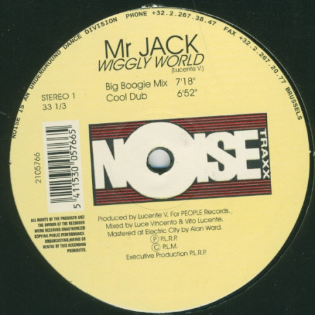 Mr Jack - Wiggly World (Vitos Freestyle Mix / Big Boogie Mix / Cool Dub) 12" Vinyl