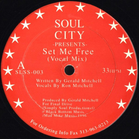 Gerald Mitchell - Set Me Free (Vocal Mix / Mark Pharoah Remix) 12" Vinyl