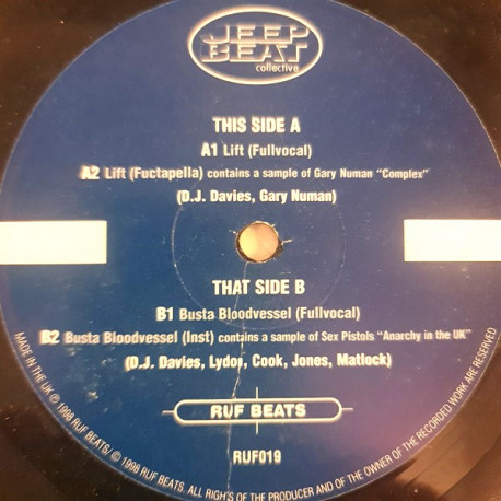 Jeep Beat Collective - Lift (Full Vocal / Fuctappella) / Busta Bloodvessel (Vocal / Instrumental)