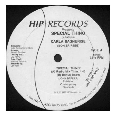 Carla Bagnerise - Special Thing (Dance Mix / Radio Mix / Bonus Beats) Super Rare 80's Soul Vinyl Promo