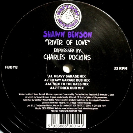 Shawn Benson - River Of Love (Charles Dockins Heavy Garage Mix / Heavy Garage Dub / Vox To The Bass Mix / C Dock Dub)