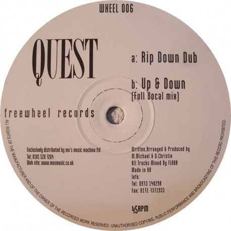 Flava - Quest (Up & Down Full Vocal Mix / Rip Down Dub) Vinyl