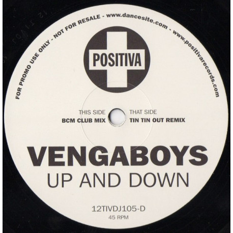 Vengaboys - Up And Down (BCM Club Mix / Tin Tin Out Remix) Vinyl Promo
