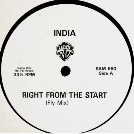 India - Right From The Start (Fly Mix / B Room Dub / 7" Fly Mix) 12" Vinyl Promo