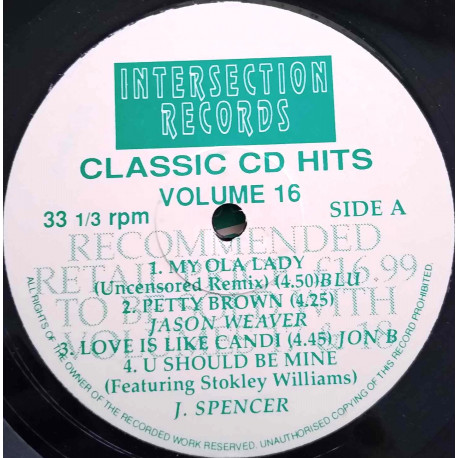 Classic CD Hits On Vinyl - Vol 16,17 & 18 (Triple Vinyl) Inc Tracks By Faith Evans / Miss Jones / AZ / Smooth / After 7 / Teddy