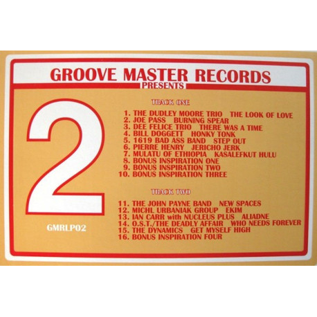 Groove Master Records - Vol 2 (16 Track LP) Dudley Moore Trio / Dee Felice Trio / John Payne Band / Dynamics / Urbaniak Group