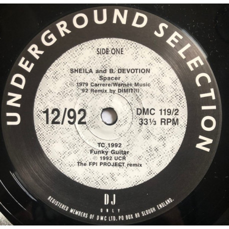 Sheila B Devotion - Spacer (Dimitri 92 Remix) / TC 1992 - Funky Guitar (UCR Remix) / Wood Allen - Airport 92 (Dakeyne Remix)