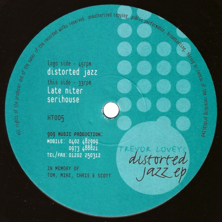 Trevor Lovey - Distorted Jazz / Late Niter / Serihouse (12" Vinyl)