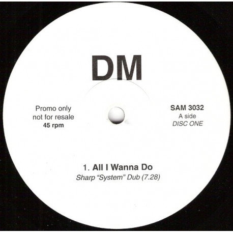 Dannii (DM) - All I Wanna Do (Sharp System Dub / Sharp System Instrumental) 10" Vinyl Promo