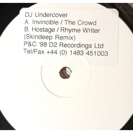 DJ Undercover - Invincible / The Crowd / Hostage / Rhyme Writer (Vinyl Promo)