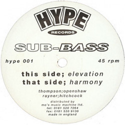 Sub Bass - Elevation / Harmony (Vinyl Promo)