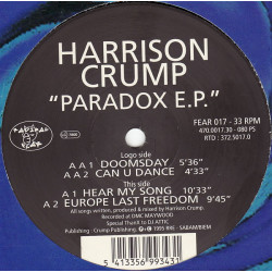 Harrison Crump - Paradox EP (Doomsday / Can U Dance / Hear My Song / Europe Last Freedom)