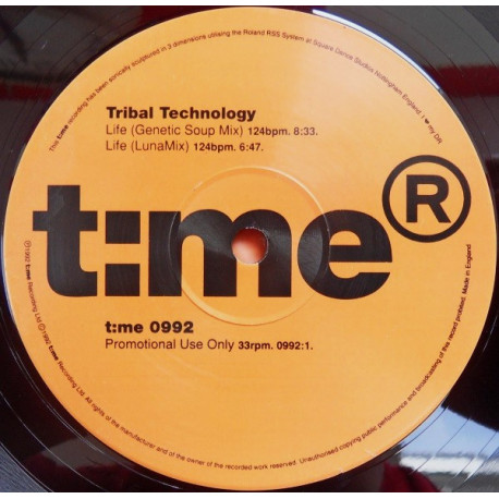 Tribal Technology - Life (2 Mixes) / This (3 Mixes) / Shao Lin (2 Mixes) / Dreaming In Yellow (Excommunicate) Double Vinyl