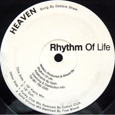 Rhythm Of Life - Heaven (Cotton Club Funky Mix / Solid Groove Mix / 18" Flairs Mix / Dub)