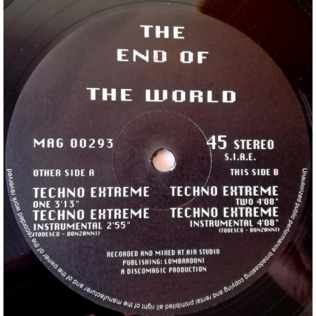 End Of The World – Techno Extreme (One / Instrumental / Two / Instrumental)