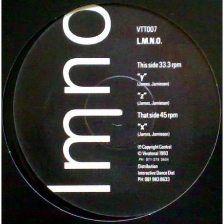 L.M.N.O - Y / Z / X (Vinyl Record)