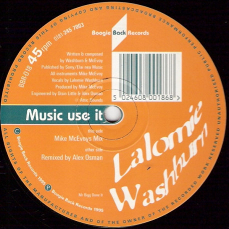 Lalomie Washburn - Music Use It (Mike McEvoys Mix / Alex Osman Mix)