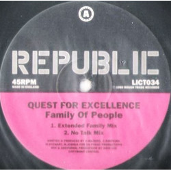 Quest For Excellence - Family Of People (Dave Lee Extended Family Mix / No Talk Mix / Jazzy Mix / Flute Dub)