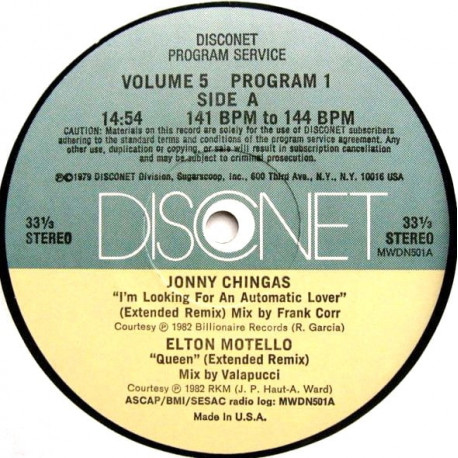 Jonny Chingas - Im Looking For An Automatic Lover / Elton Motello - Queen / BB Band - All Night Long (DISCONET Remixes)