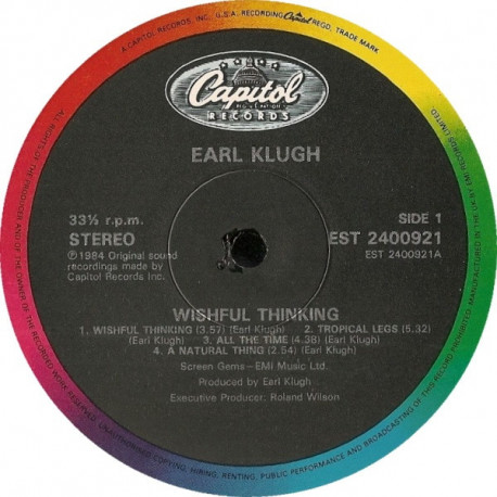 Earl Klugh - Wishful Thinking (8 Track LP) All The Time / Natural Thing / Right Froim The Start (Damaged Sleeve)