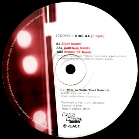 Kitachi - Spirit (Aloof Remix / Roni Size Remix / Kitachi 97 Remix)