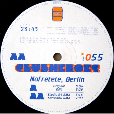 Clubheroes - Nofretete, Berlin (Original / Edit / Studio 54 Remix / Korsakow Remix)