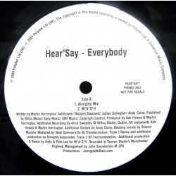 Hear'Say - Everybody (Almighty Mix / MASH Mix / Illicit Mix / Single Edit) Vinyl Promo