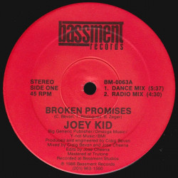 Joey Kid - Broken Promises (Dance Mix / radio Mix / Sinful Dub / Drumappella) SEALED Vinyl