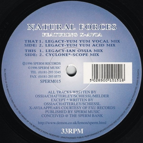 Natural Forces - Legacy (Yum Yum Vocal Mix / Yum Yum Acid Mix / Ian Ossia MIx) / Cyclone (Scope Mix)