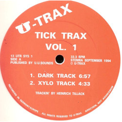 Tick Trax Vol 1 - Dark Track / Xylo Track / Fast Track / Pump Track / Quick Track (White Coloured Vinyl)