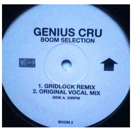 Genius Cru - Boom Selection (Gridlock Remix / Original Vocal / Kinky Roland Remix) Vinyl Promo
