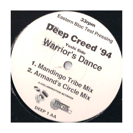 Deep Creed 94 - Can U Feel It (Shell Toe Mix / Suede Puma Mix / Mandingo Tribe Mix / Armands Circle Mix) Vinyl Promo
