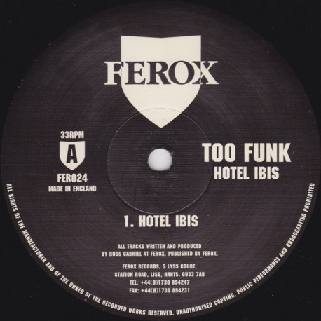 Too Funk - Hotel Ibis / Dreamin Of Fishbones / Oslo / Mr Morphine Man