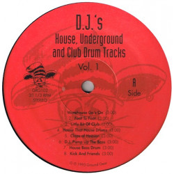 DJs House, Underground And Club Drum Tracks - Volume 1 (15 Drum Loops And Beats For DJ Use) SEALED