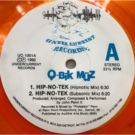 Q Biz Muz - Hip No Tek (Hipnotic Mix / Subsonic Mix) / Kinetic Motion (Original Mix / Club Dub) / Voyage (Clear Orange Vinyl)