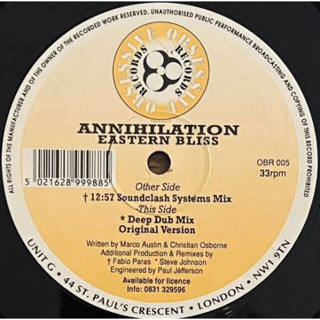 Annihilation - Eastern Bliss (12.57 Soundclash Systems Mix / Deep Dub / Original Mix)