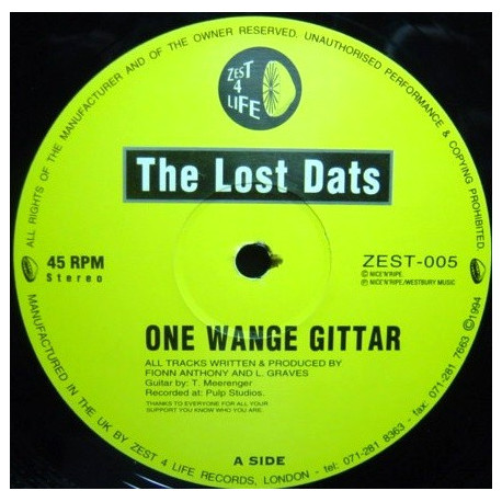 Lost Dats - One Wange Gittar / Cocaine (Schmoo Mix) / I Know I Can