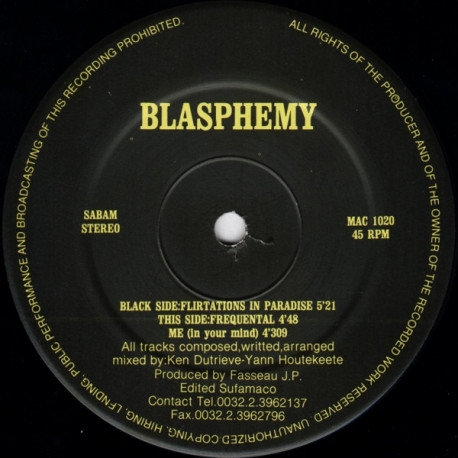 Blasphemy - Flirtation In Paradise / Frequental / Me (In Your Mind)