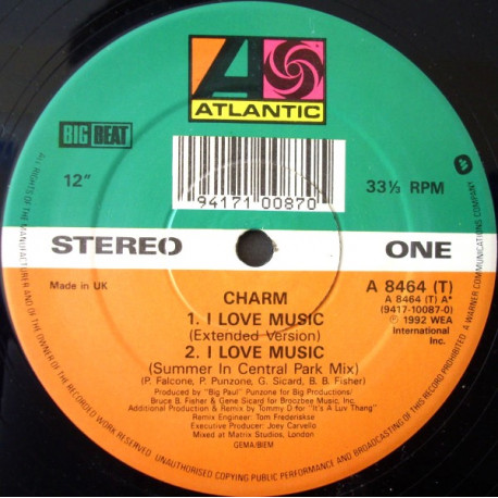 Charm - I Love Music (Extended / Summer In Central Park / Dub / Summer Dub)
