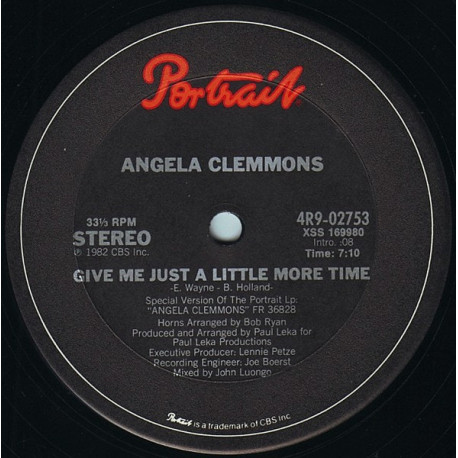 Angela Clemmons - Give Me Just A Little More Time / When Youre Through Ill Be Waiting