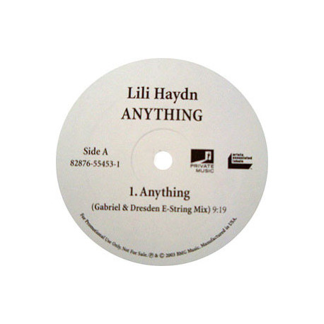Lili Haydn - Anything (Gabriel & Dresden E String Mix / Gabriel & Dresden Code 313 Dub)  Vinyl Promo