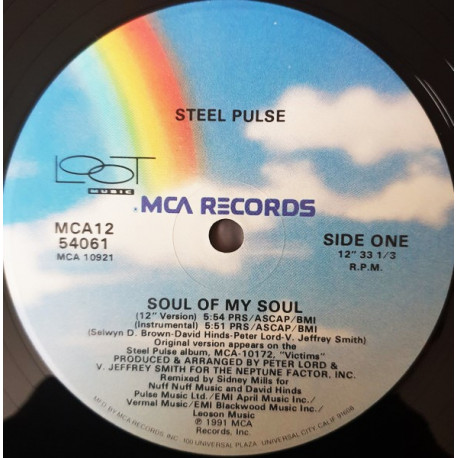 Steel Pulse - Soul Of My Soul (12" Version / Instrumental / Dub)
