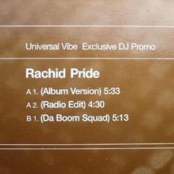 Rachid - Pride (LP Version / Radio Edit / Da Boom Squad Mix) Vinyl Promo
